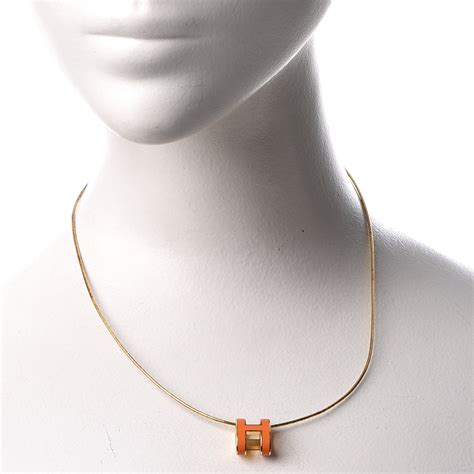 hermes necklace h pop|hermès pop h necklace gold.